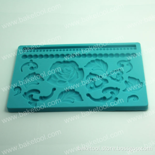Rose Shape Silicone Cake Fondant Mold Gum paste Mold Cake Baking Tools